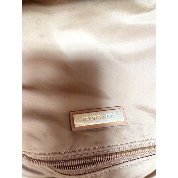 Tory Burch Ella Printed Tote Bag Reverie Combo Floral Leather Trim Nylon Large - Picture 3 of 5